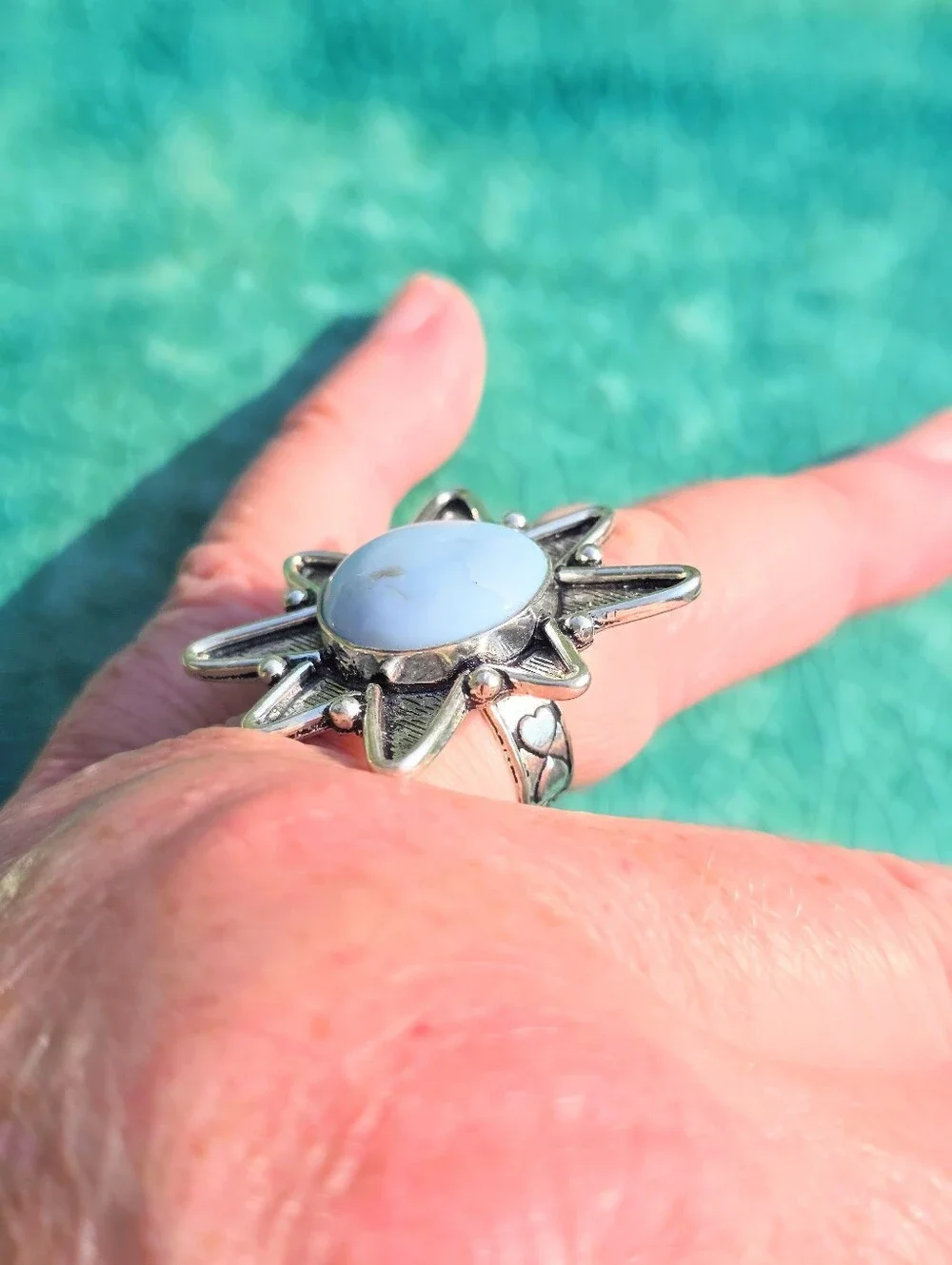 Owyhee Opal Starburst Gemstone Ring In 925 Sterling Silver (7)